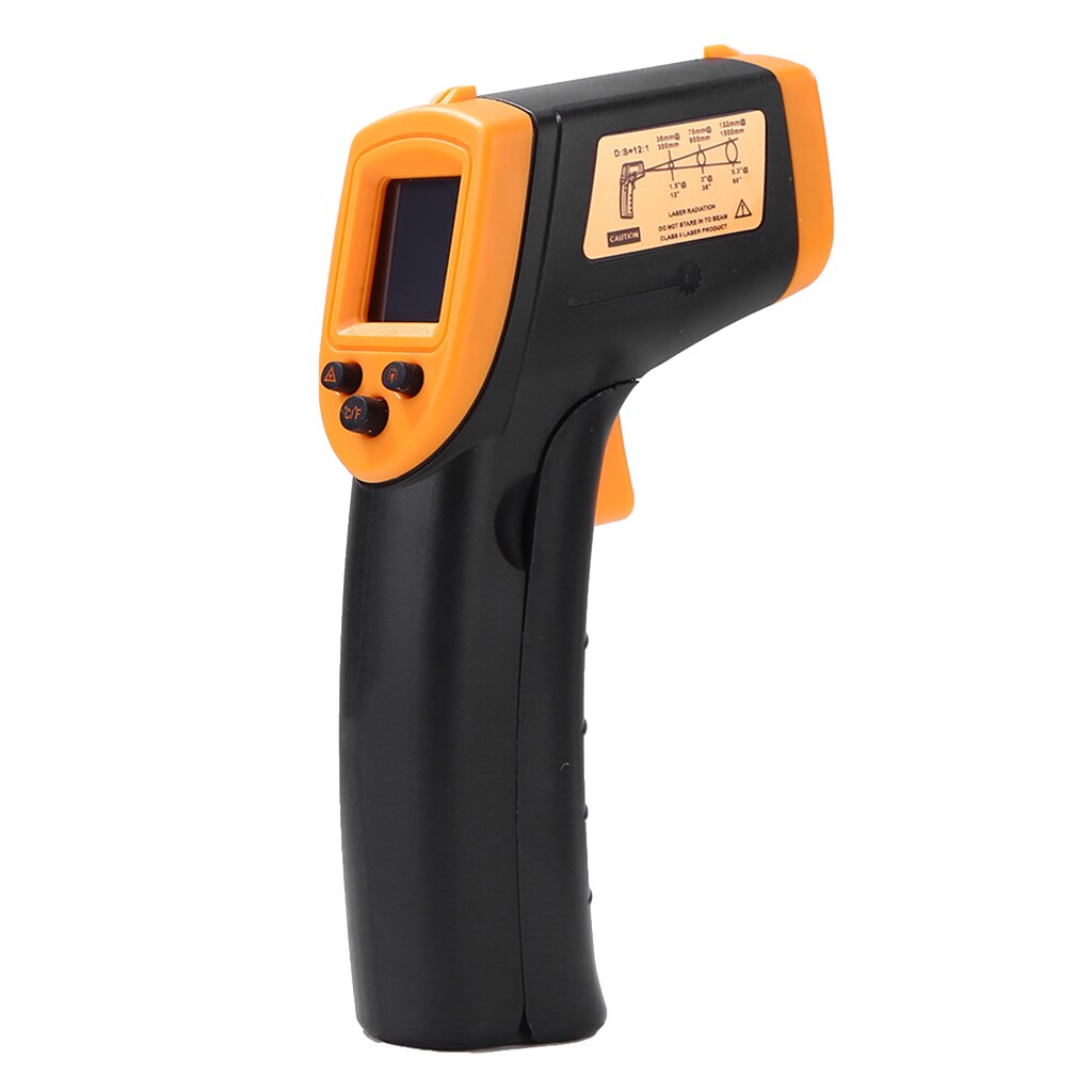 Digital Infrared Thermometer Contactless Temperature Pyrometer Meter Gun: Yellow