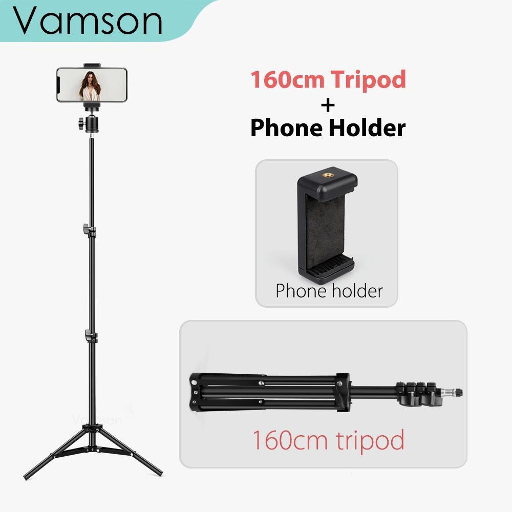 Vamson Statief Voor Telefoon Statief Voor Camera Voor Telefoon Mobiele Telefoon Mobiele Smartphone Canon Projector Mount Stand Monopod VLS02C: VLS02C-160cm set