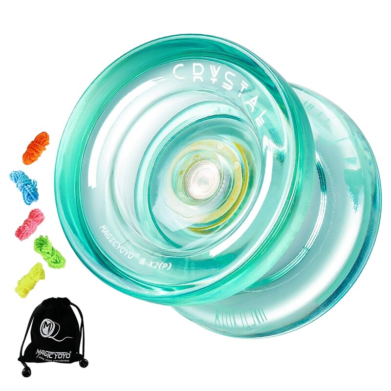 MAGICYOYO-Yoyo K2 Plus, cristal sensible, doble uso, Yoyo con rodamiento no sensible de repuesto para intermedio: green