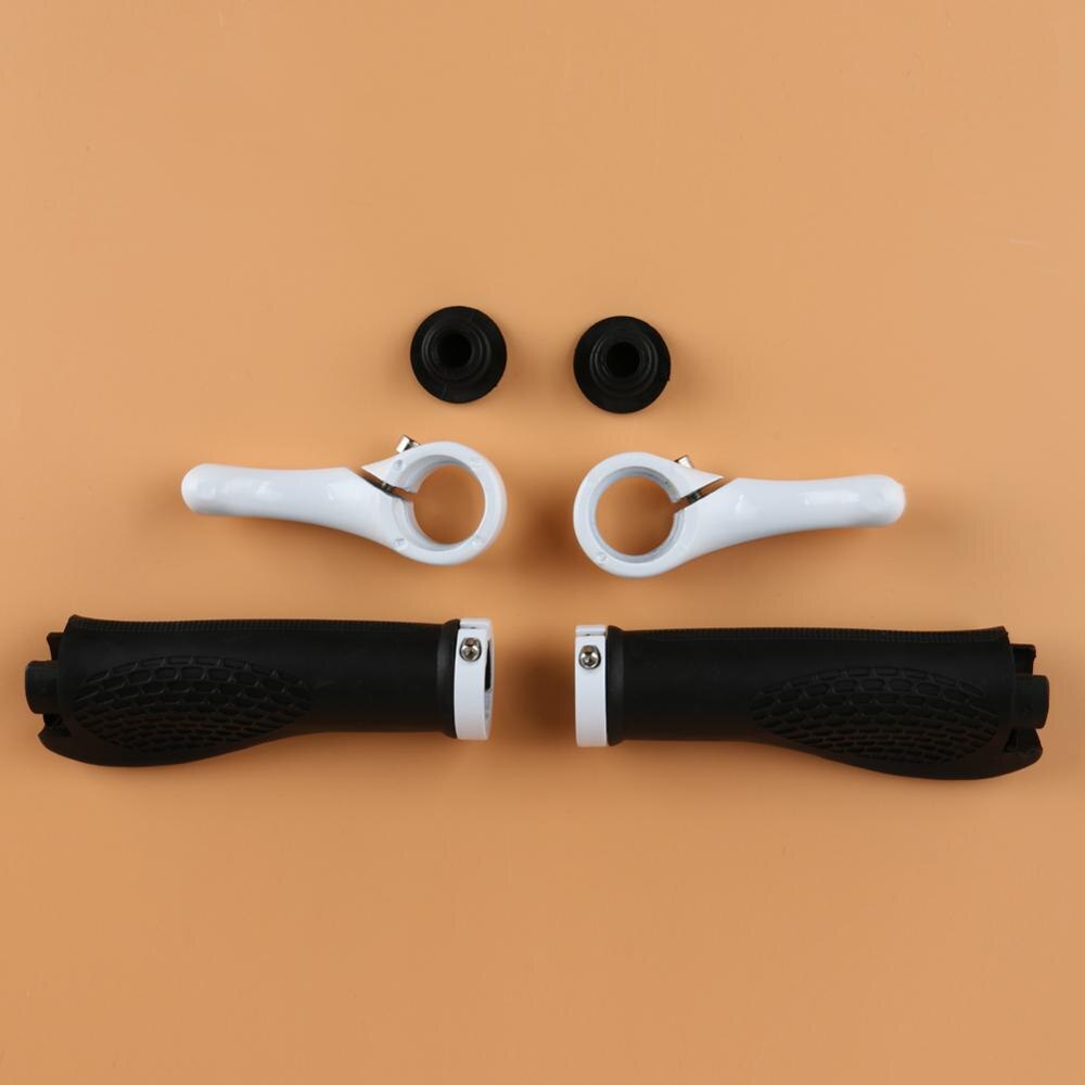 Bicicleta puños de manillar de MTB bicicleta de aluminio antideslizante de goma de bloqueo en los extremos del manillar cubierta de accesorios para bicicleta de montaña