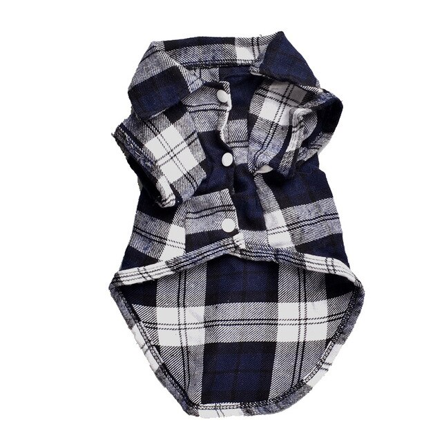 Haustier Katze Kleidung Für Kleine Katzen Frühling/Sommer Kariertes Hemd Kleidung Welpen Hund Hemden Weste Kleidung Kätzchen Outfits 3 farben: Blau / XL