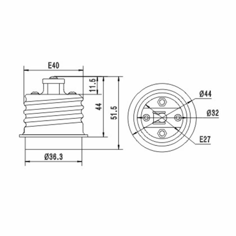 E40 om E27 Adapter E40 om E26 Lamp Adapter Houder Converter Base Socket Led Lamp Verlengen Plug