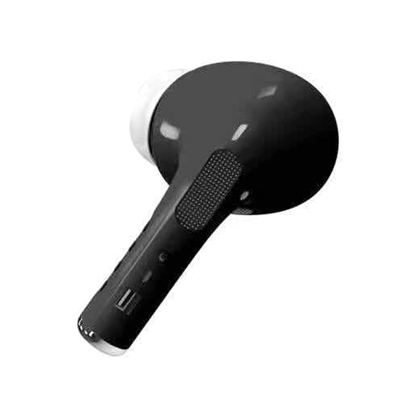 Modelo de auricular gigante, altavoz inalámbrico con Bluetooth, auriculares con forma de reproductor de música estéreo, altavoz , barra de sonido de reproducción de Radio: Negro