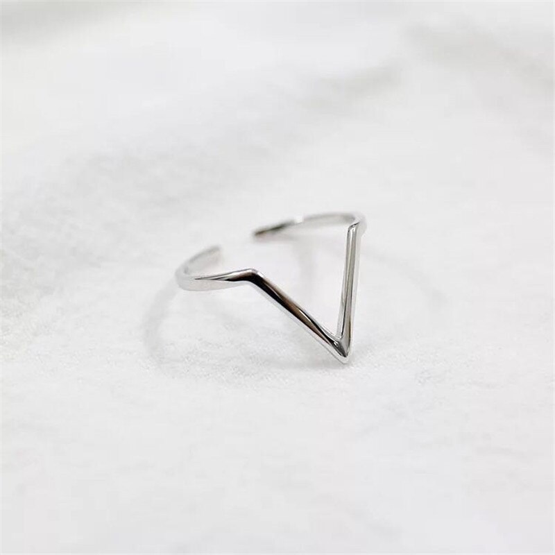 Persoonlijkheid Bohemian Vintage Brief V Ringen Voor Vrouwen Mannen Vintage Ringen Gothic Sieraden Valentines