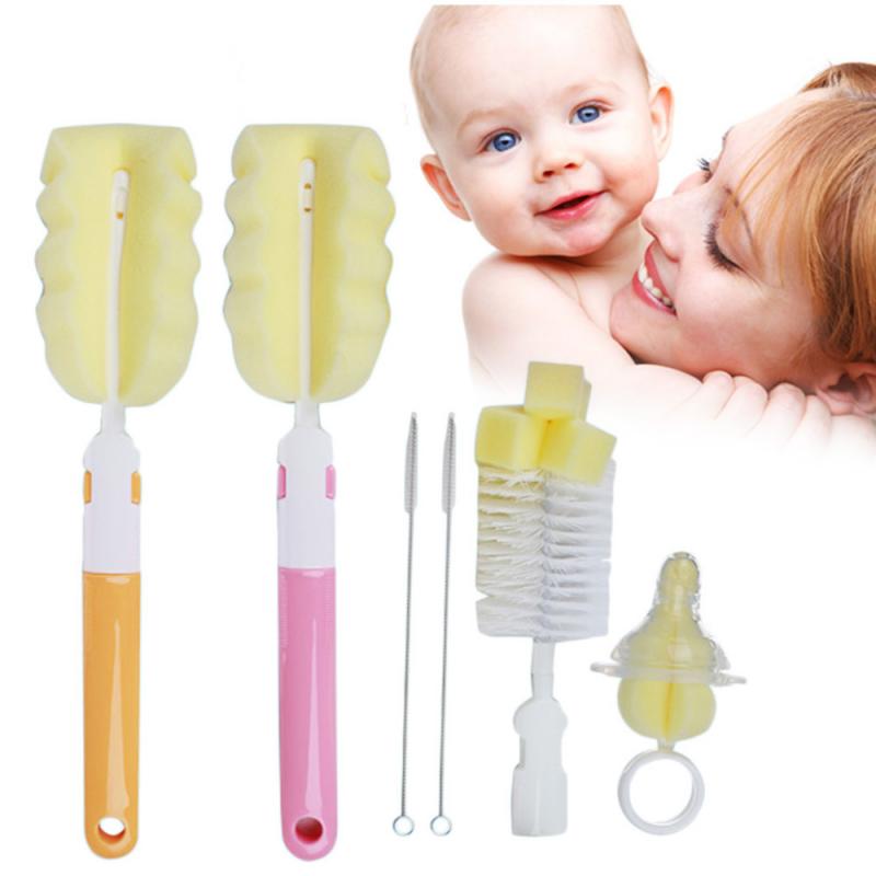Juego de brochas de nailon para limpieza de biberones, 5 uds.