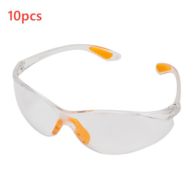 Veiligheid Bril Stofdicht Bril Transparante Werken Bril Lab Dental Eyewear Splash Beschermende Anti-Wind Bril Bril: 10pcs