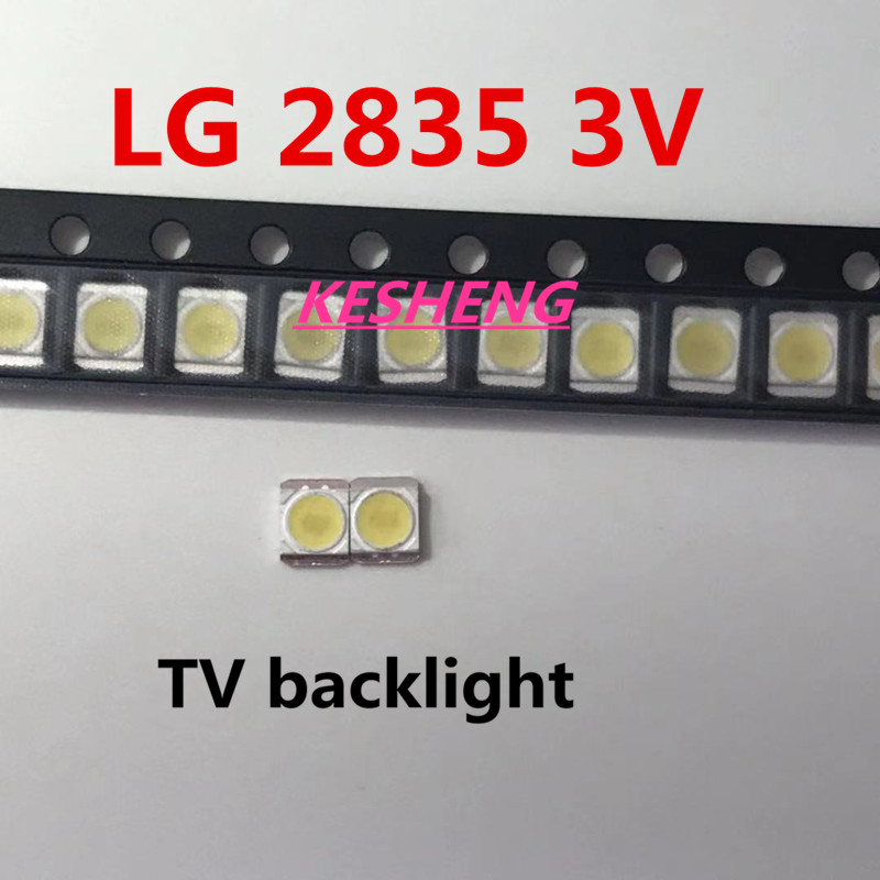 500 stuks voor originele lg led lcd tv achtergrondverlichting lamp kralen lens 1w 3v 3528 2835 koel witte lichtkraal