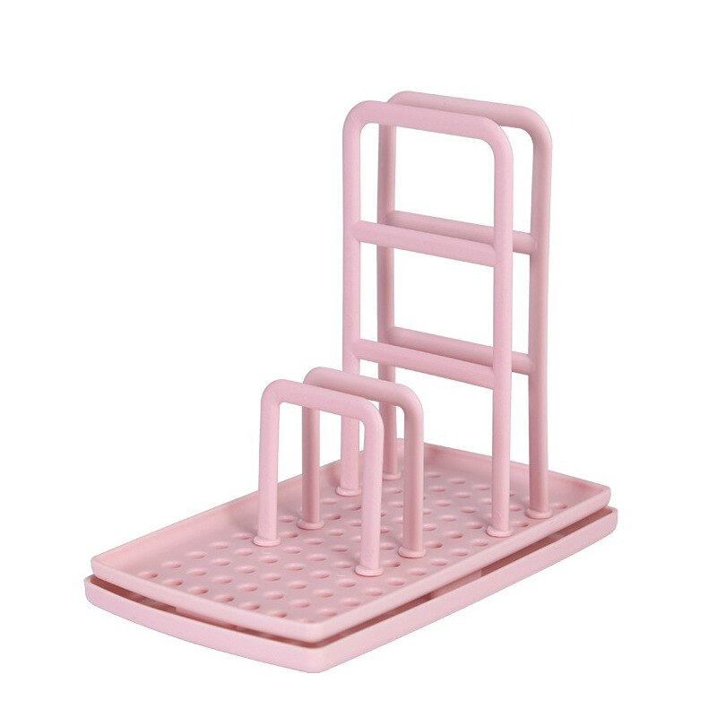 Escurridor de vajilla multifuncional, accesorios de cocina, escurridor de tela sin perforaciones, esponja, estante de jabón, utensilios de cocina: pink