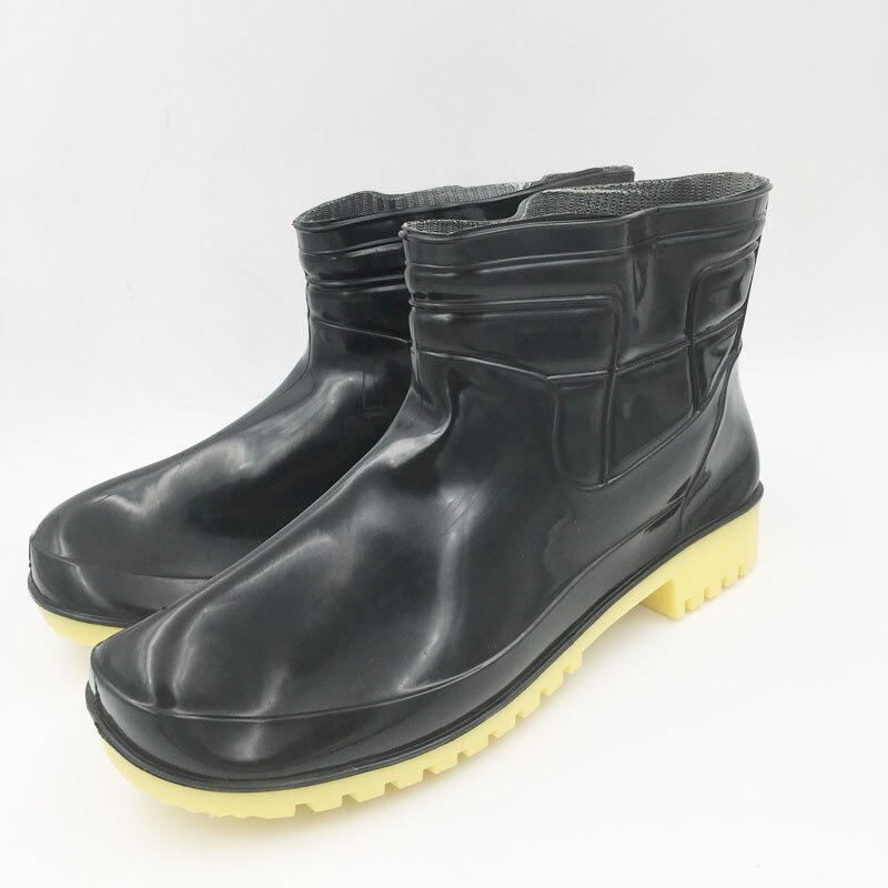 Aleafalling Men's Good Boots Farmland Labor Insurance Rubber Rain Boots Non-slip Wear-resistant Water Boots Rain Boots M046