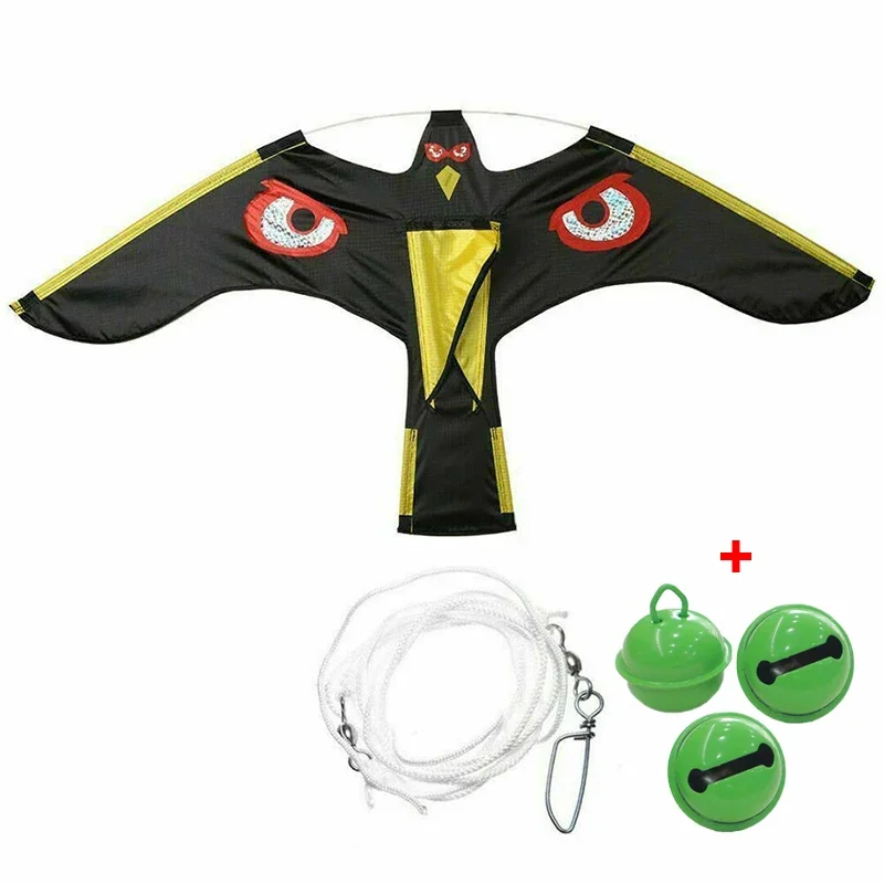 Emulatie Vliegende Havik Vlieger Vogel Scarer Rijden Vogel Vlieger Vogelvogel Afstotend Voor Tuin Vogelverschrikker Werf Vlieger Scaring Apparaat: Light Grey