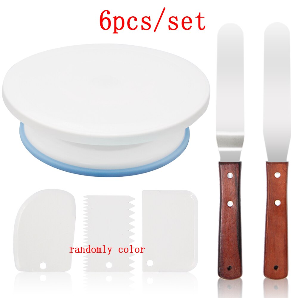 27Cm Plastic Taart Draaitafel Roterende Taart Plastic Deeg Mes Decoreren Draaitafel Anti-Slip Ronde Cake Stand Rotary tafel