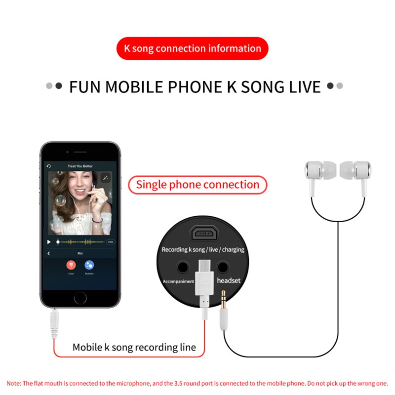 Leehur karaoke handhållen bärbar mikrofon sing recording live trådad mikrofon för dator iphone huawei xiaomi