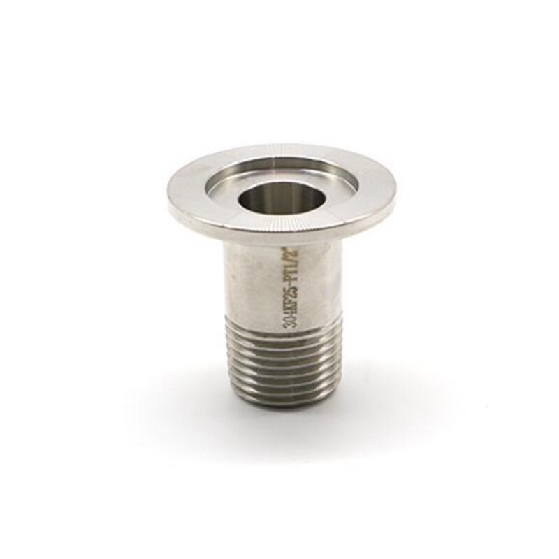 1PC 304 Stainless Steel Vacuum Male Thread Round Button Flange Adapter KF16 Flange Size to 1/2"1/4" 3/8" BSP Male Thread