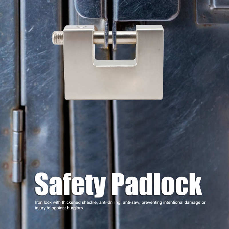 code lock High Security Padlock Rectangular Thick Shackle Anti-Theft Iron D-Shaped Door Lock smart door lock