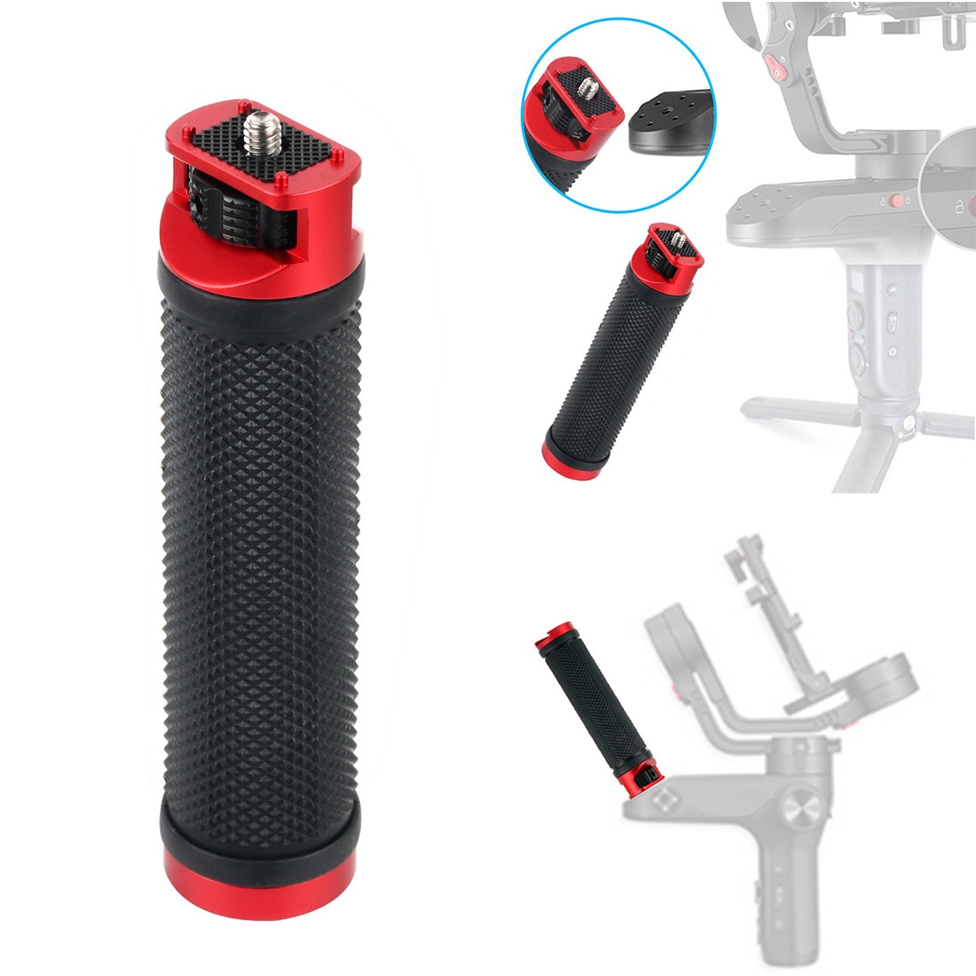 BGNING Gimbal Handle Grip with 1/4 3/8 Cold Shoe Mount for ZHIYUN WEEBILL S WEEBILL LAB Gimbal Handgrip for Monitor Microphone