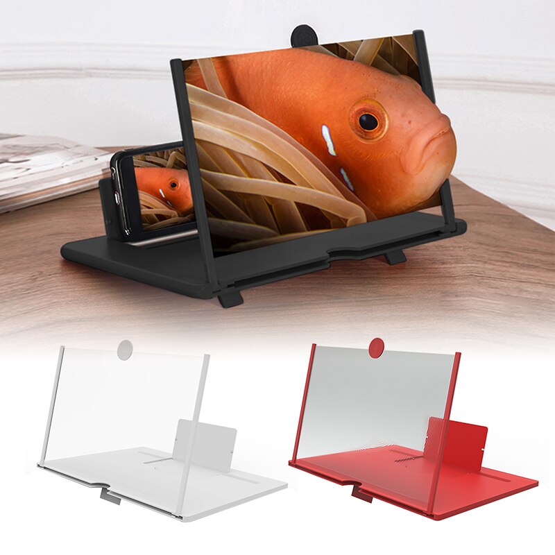 12 Inch 3D Gsm-scherm Vergrootglas Hd Video Versterker Stand Beugel Met Movie Game Vergrootglas Folding Telefoon Bureau Houder