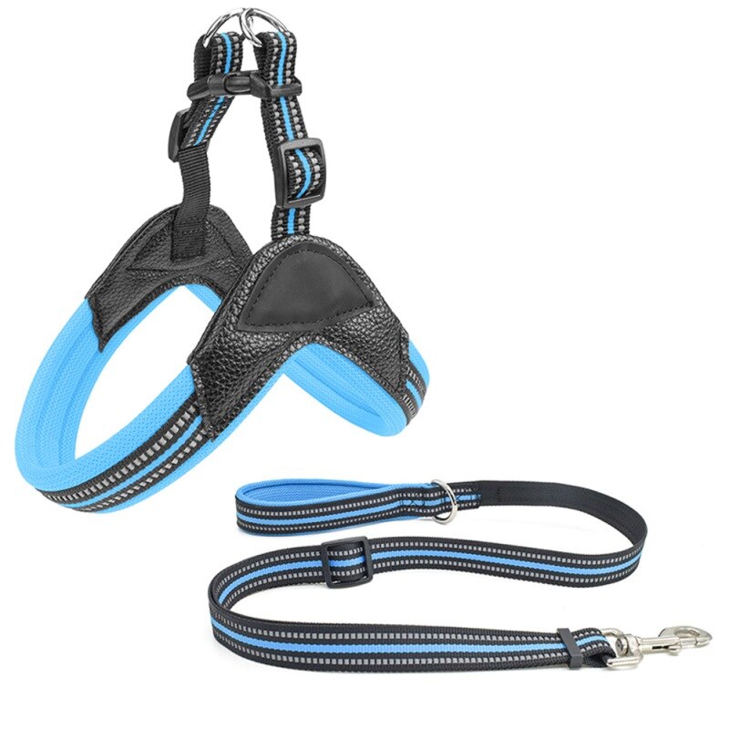 Pet Chest Strap Dog Pet Leash Reflective Explosion-Proof Flush.Dog Strap Set.: L / XS