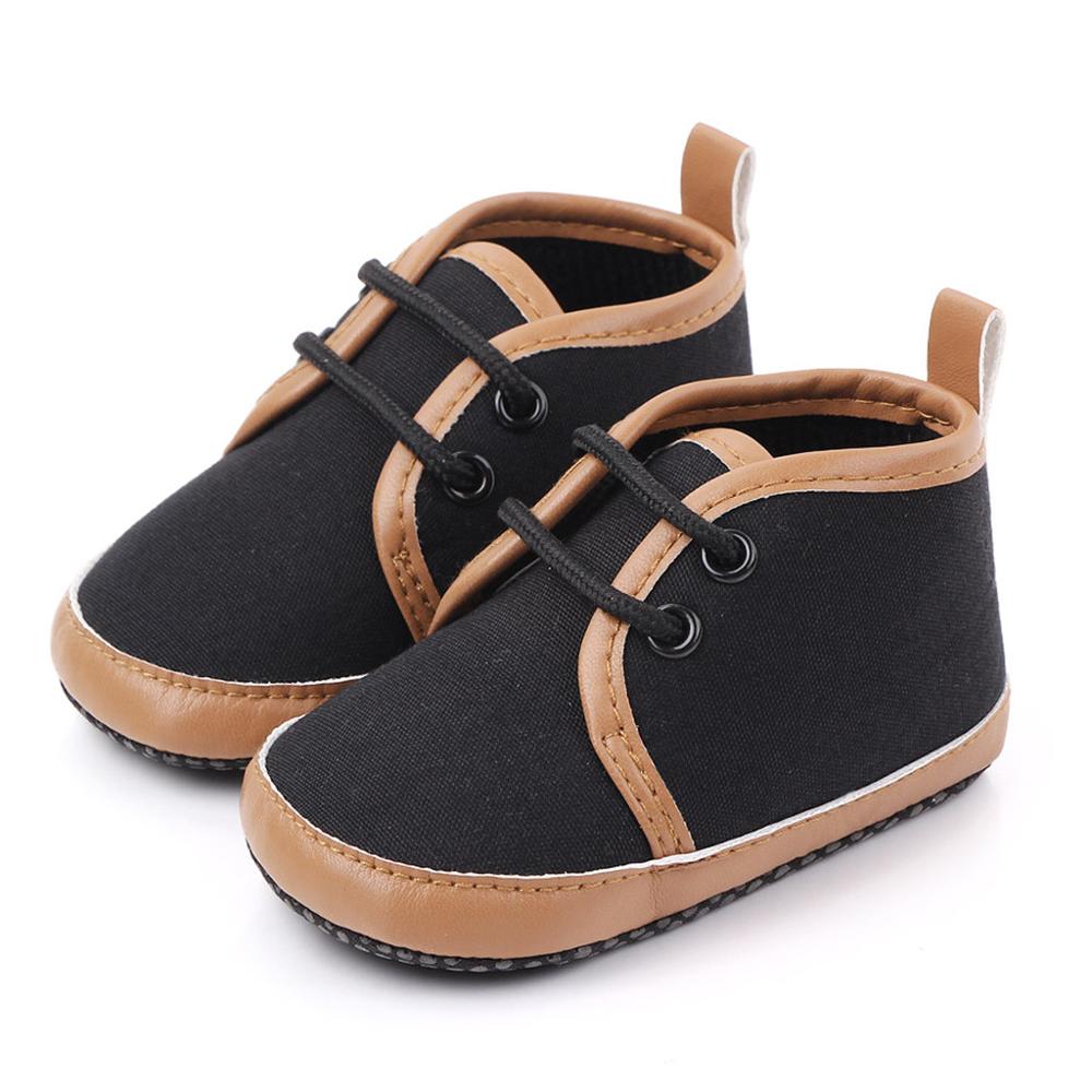 Botas de bebê cama causal primeiro andar macio comfot sapatos infantis recém-nascidos meninas meninos dos desenhos animados sapatos primeiros caminhantes sapatos botas 2020 novo: Black / 5