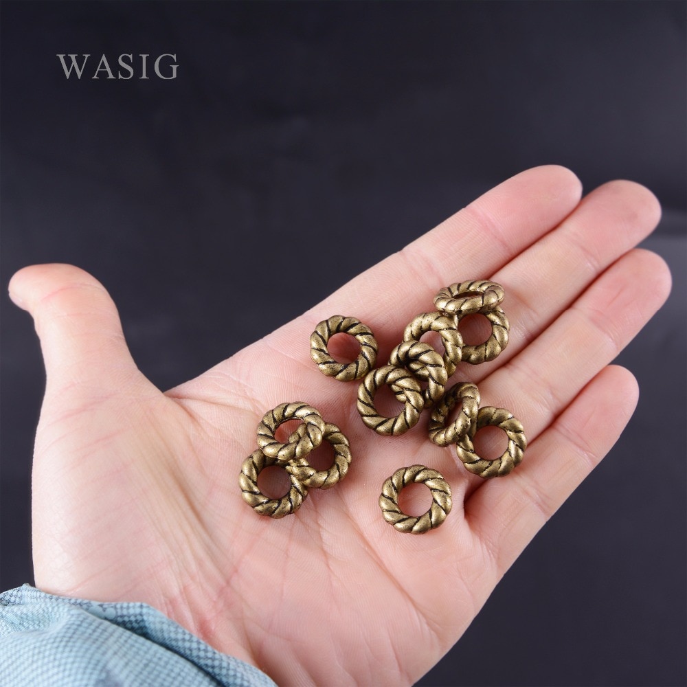 10Pcs/Lot hair braids dread dreadlock Beads approx 8mm Hole Tibet Golden Beads Dread Cufff