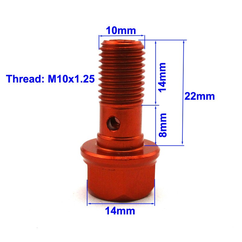 XLSION Banjo Bolt M10x1.25 For Pit Dirt Bike ATV Quad Moped Scooter Go Kart Motorcycle Brake Oil Cooler