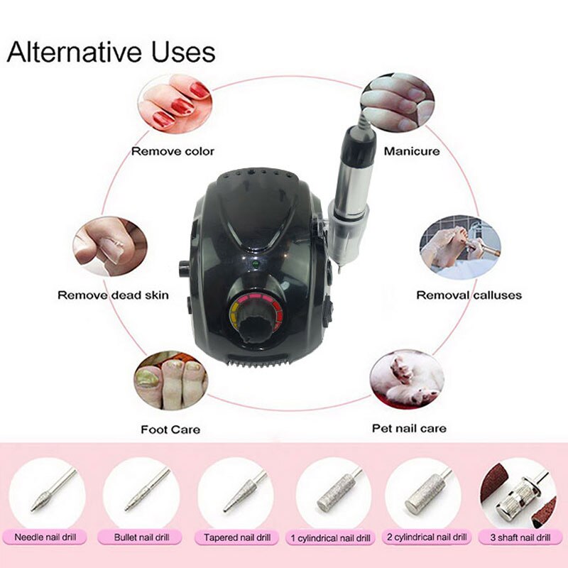 Elektrische Nail Boor Machine 35000 Rpm Manicure Machine Elektrische Nagelvijl Nail Art Gereedschap Set Voor Nagel Boren Gel remover