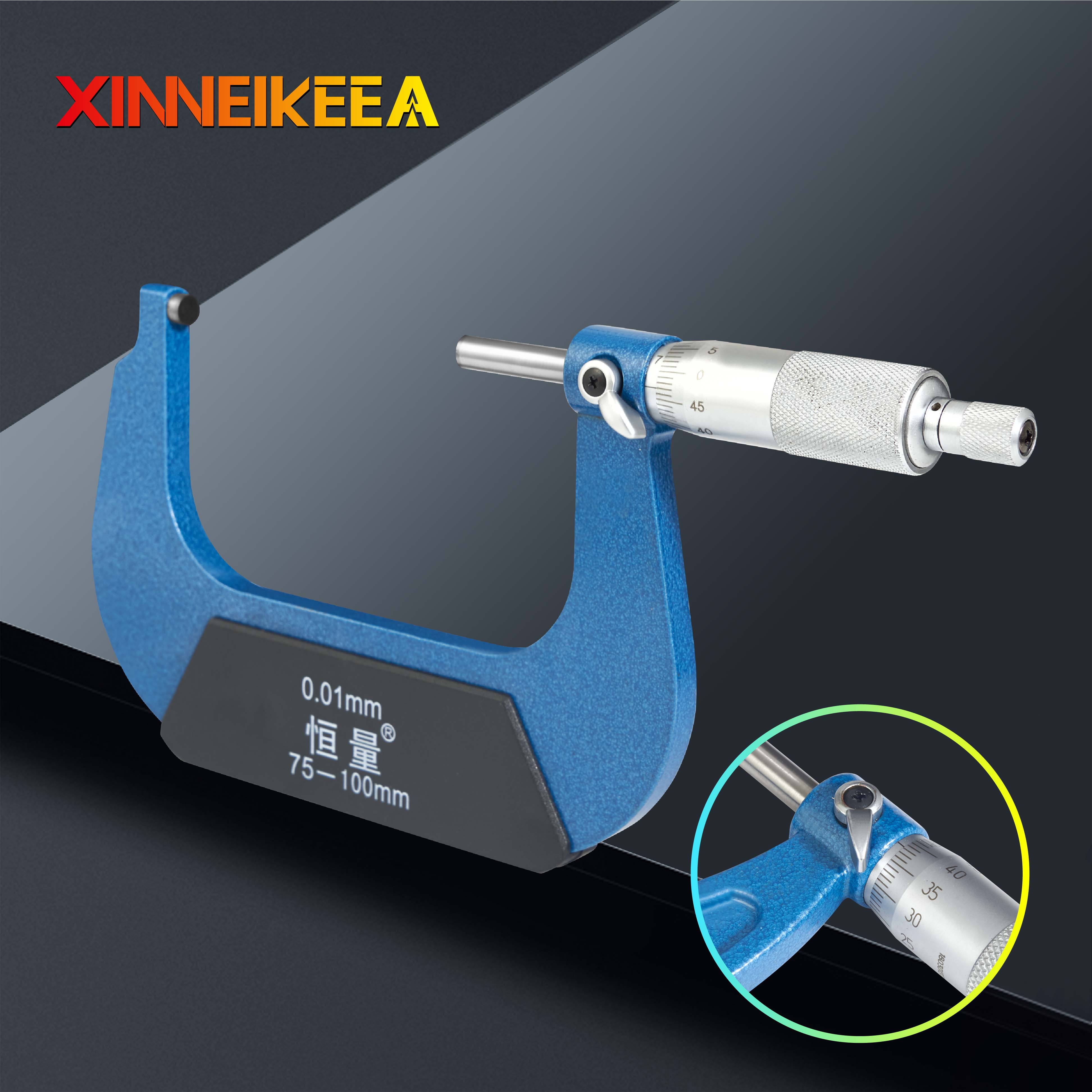 High Precision Micrometer Outside Micrometer 0-25mm 25-50mm Micrometer Base Stainless Steel Measuring Instruments Micrometer