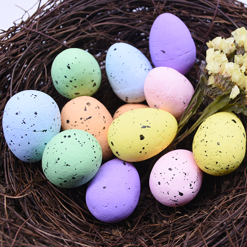 Nido de pájaro redondo de ratán de 8-25cm, decoración de Pascua, huevos de conejo, nido de vid Artificial para decoración del jardín del hogar, suministro para de Pascua feliz
