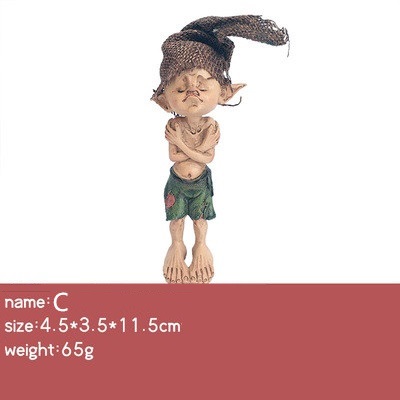 Figurines rétro elfe Vintage en résine | Figurines, ornements, décoration de jardin en plein air pour Europe et amérique: C
