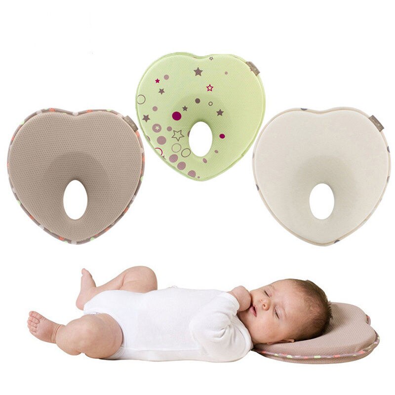 Leuke Pasgeboren Baby Stereotype Kussens Comfortabele Platte Kop Kussen Anti Roll Kussen