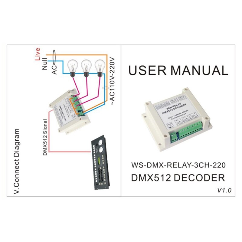 AC110-220V Regler Decoder RGB LED Streifen Lichter DMX512 Relais Verwendung Für LED Lampen
