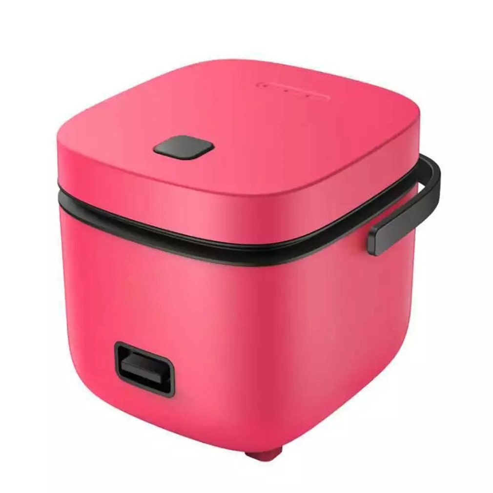 Mini Electric Rice Cooker Home Kitchen Appliances 2-layer Heating Food Steamer Multifunction Meal Cooking Pot: Rood