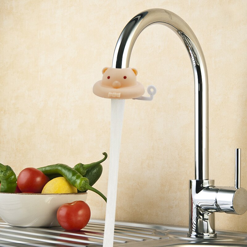 Cartoon Faucet Shower Filter Water Saving Splash Splash Head Kitchen Tap Nozzle Water Saving 360 Degree Dotating Bathroom