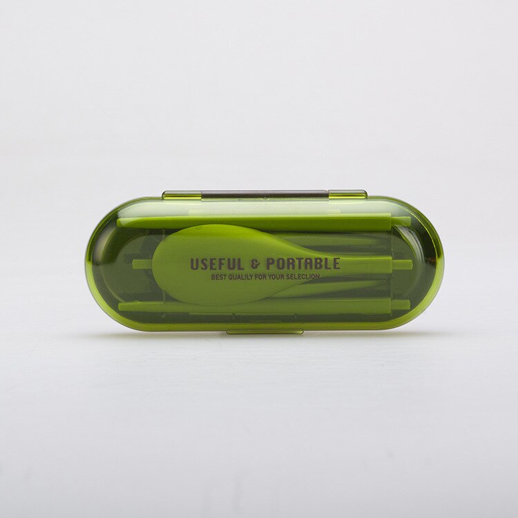 Travel Kit Servies Driedelige Bestek Draagbare Milieu Vork Lepel Eetstokjes Food Grade Abs Drie Stuk Eco