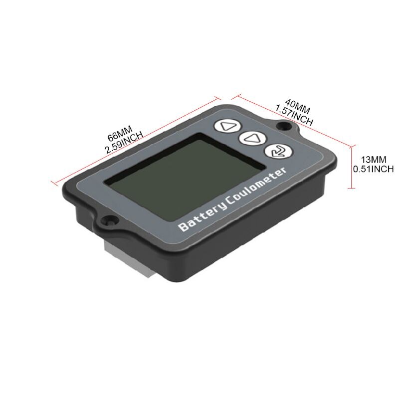 100A Coulomb Meter Battery Capacity Tester LCD Display Coulometer Power Level Lithium Battery Capacity Indicator