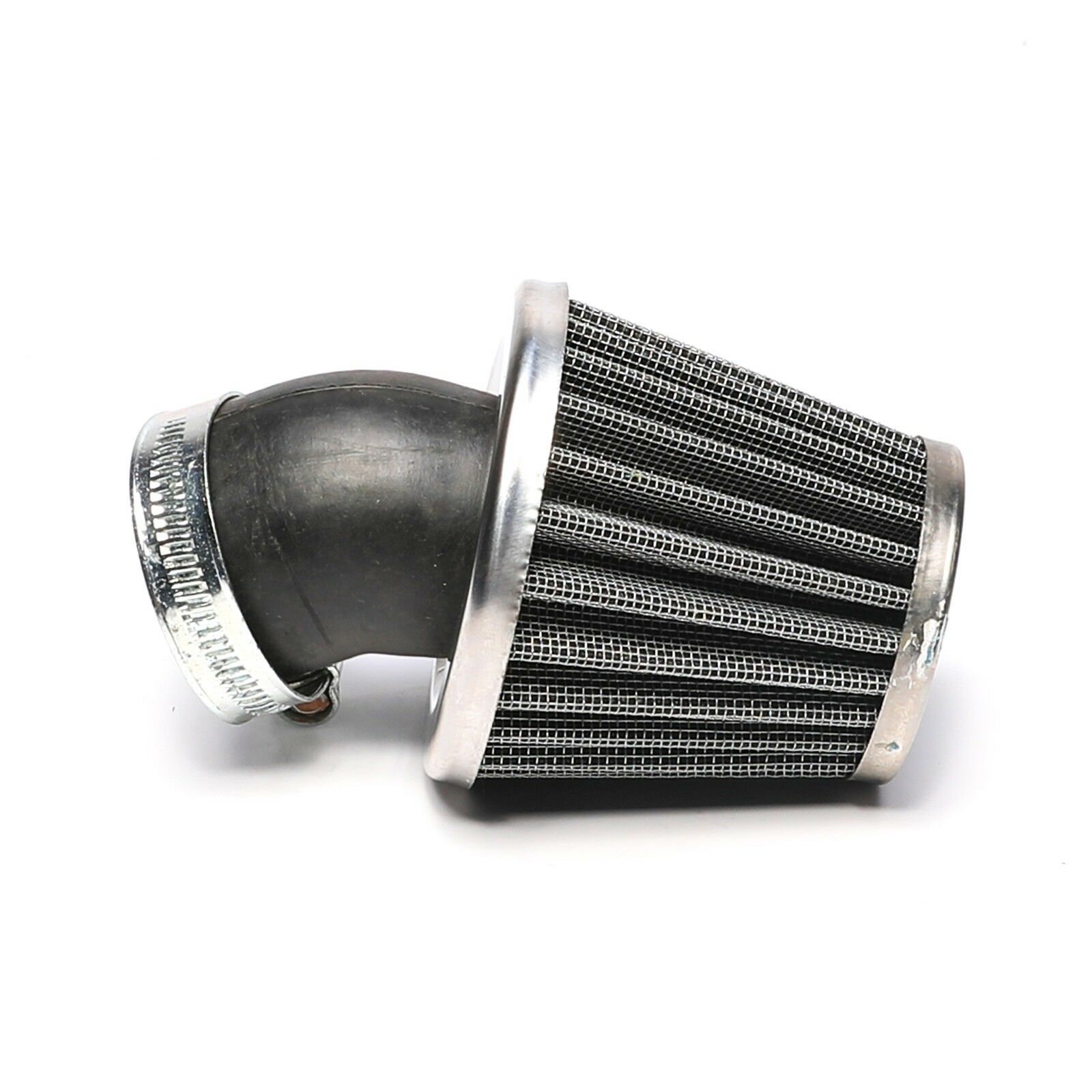 Filtros de aire en ángulo cromado de 35mm para moto ATV Quad Pit Dirt Bike Buggy