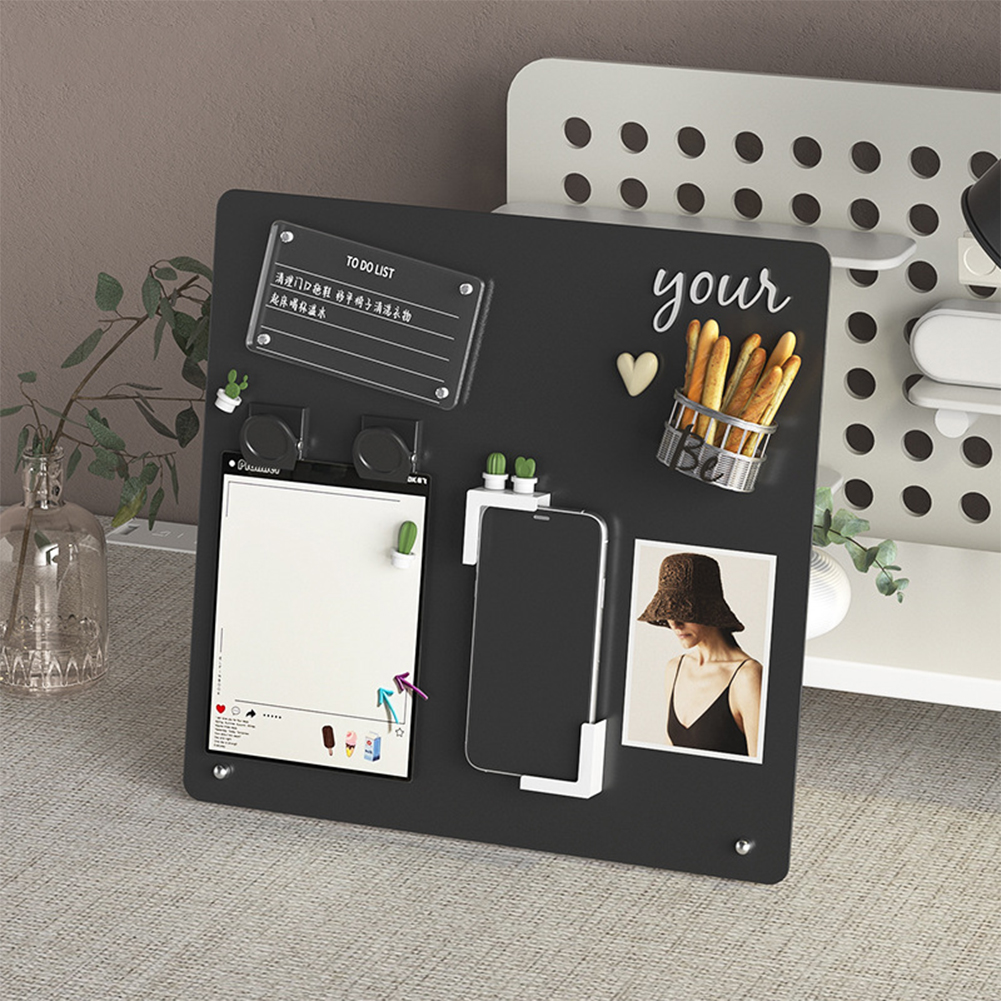 Magnetisch prikbord met standaard Magnetisch whiteboard voor tafelblad met magnetische klem Metalen bord voor magneten Display