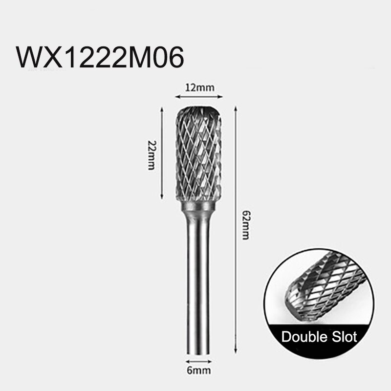 Cylindrical Semi-circular 1pcs Tungsten Steel Alloy Rotary Boring Head Grinding Head Milling Cutter W-shaped Wood Carving Head: WX1222M06