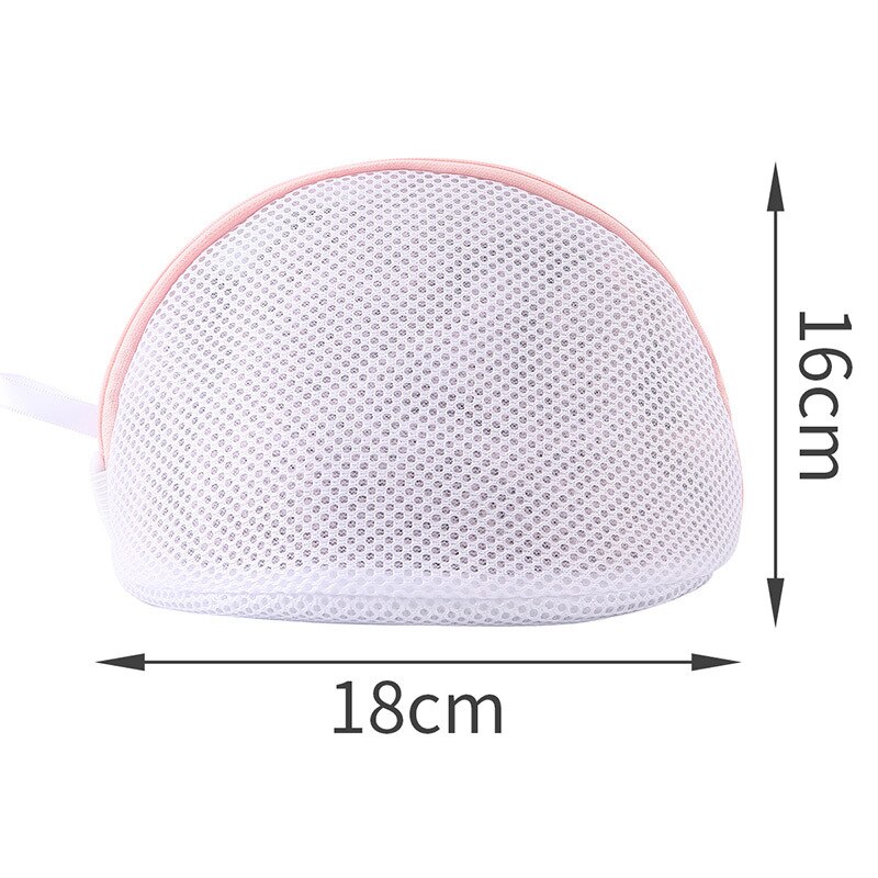 Bolsas de lavandería para lavadora, organizador de ropa interior portátil de viaje, bolsa de almacenamiento de sujetadores, Bolsa de lavado de malla de poliéster, producto de lavandería para el hogar: Shell bra bag - pink