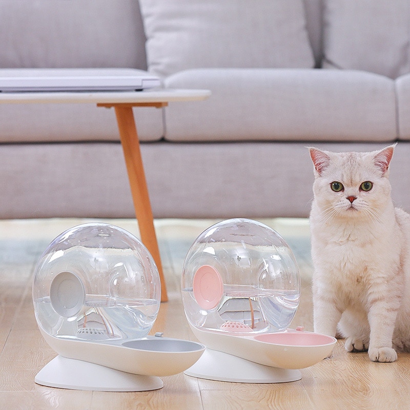 Hoopet fontein, bubbeldrinkbak, voerbak voor katten, water voor katten, waterdispenser voor huisdieren