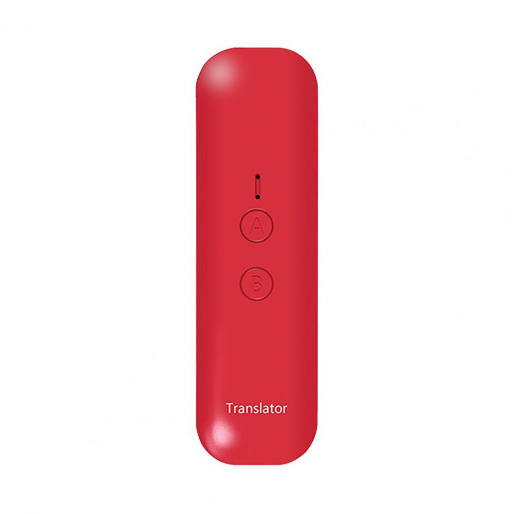 C-1 Bluetooth 5.0 Oplaadbare Snelle Verbinding Mini Draagbare Voice Multi-language Smart Vertaler Voor Overzeese Zakelijke Bijeenkomst: Rood