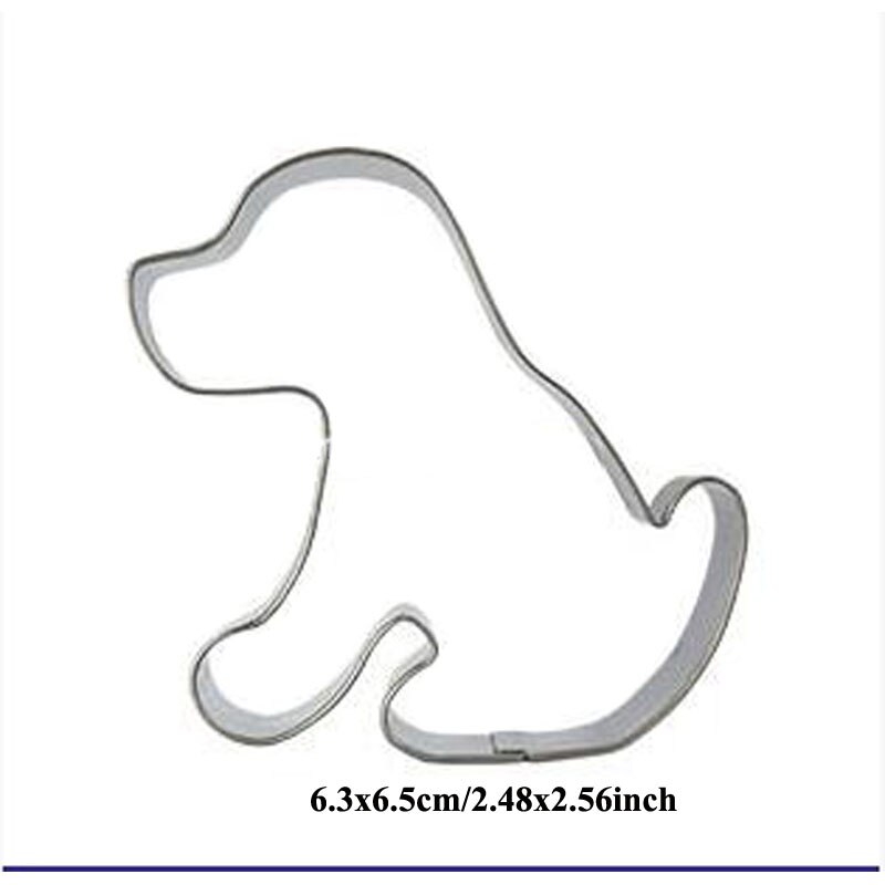 Dier honden katten kitty puppy klauw bone rvs cookie cutter party Biscuit mold fondant cake Gebak decor cupcake topper: dog