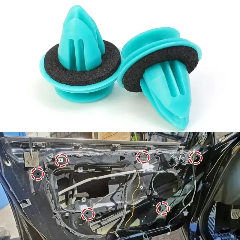 100-20Stck Auto Tür Tafel Clip mit Dichtung Ring Auto Verschluss Niet Stoßstange Clip Halter Auto Innen Halte zubehör
