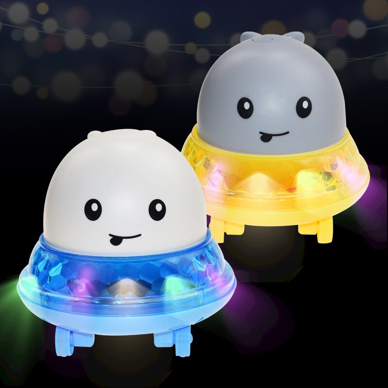 Bébé Jouets De Bain Baleine Fontaine Boule De Bain avec Musique Légère LUMIÈRE LED L'électricité Jouets