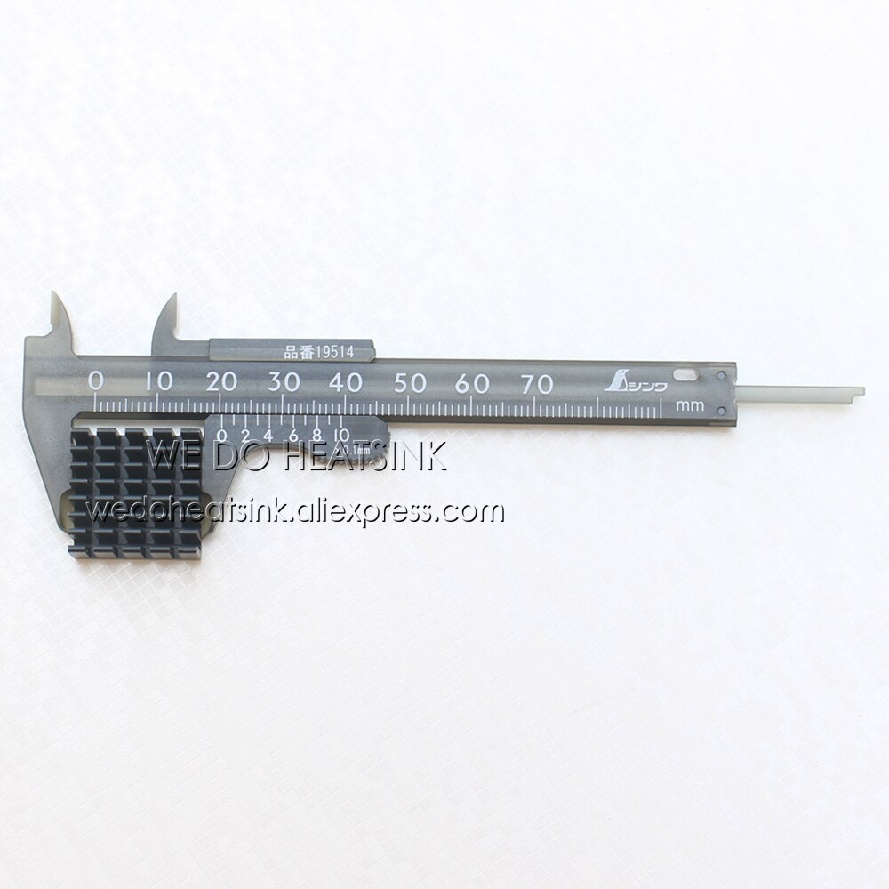 WE DO HEATSINK 20x20x10mm Black Anodized Aluminum CPU / IC Cooling Cooler Heatsink With Thermal Pad