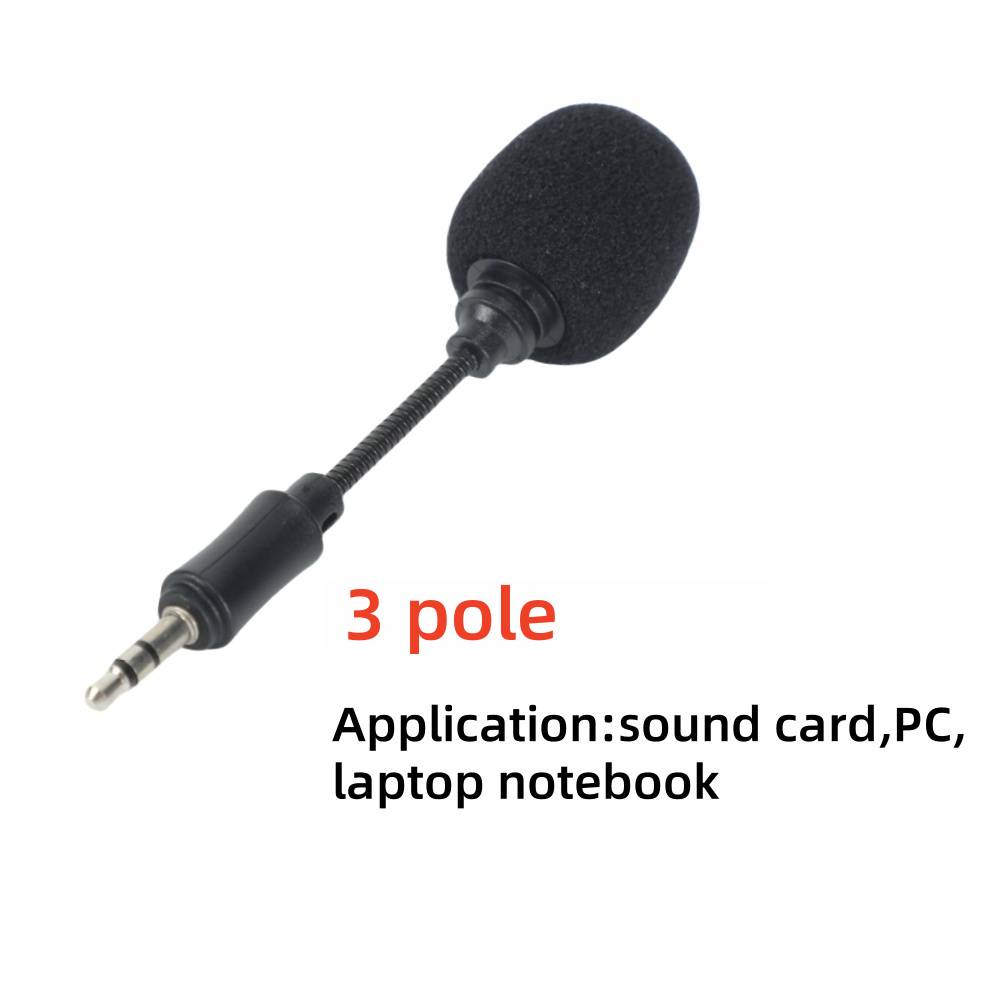 mini microfono flessibile con capacità Jack da 3,5 mm 2/3/4 poli portatile per altoparlante scheda Audio PC computer portatile telefono cellulare: Viola