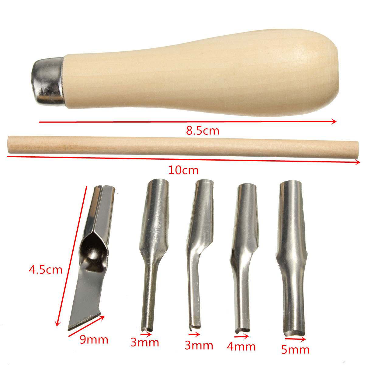 Carving Tools Lino Block Cutting Rubber Stamp With 5 Blade Bits For Print Making DIY Sculpture Necessary Tool Leathercraft