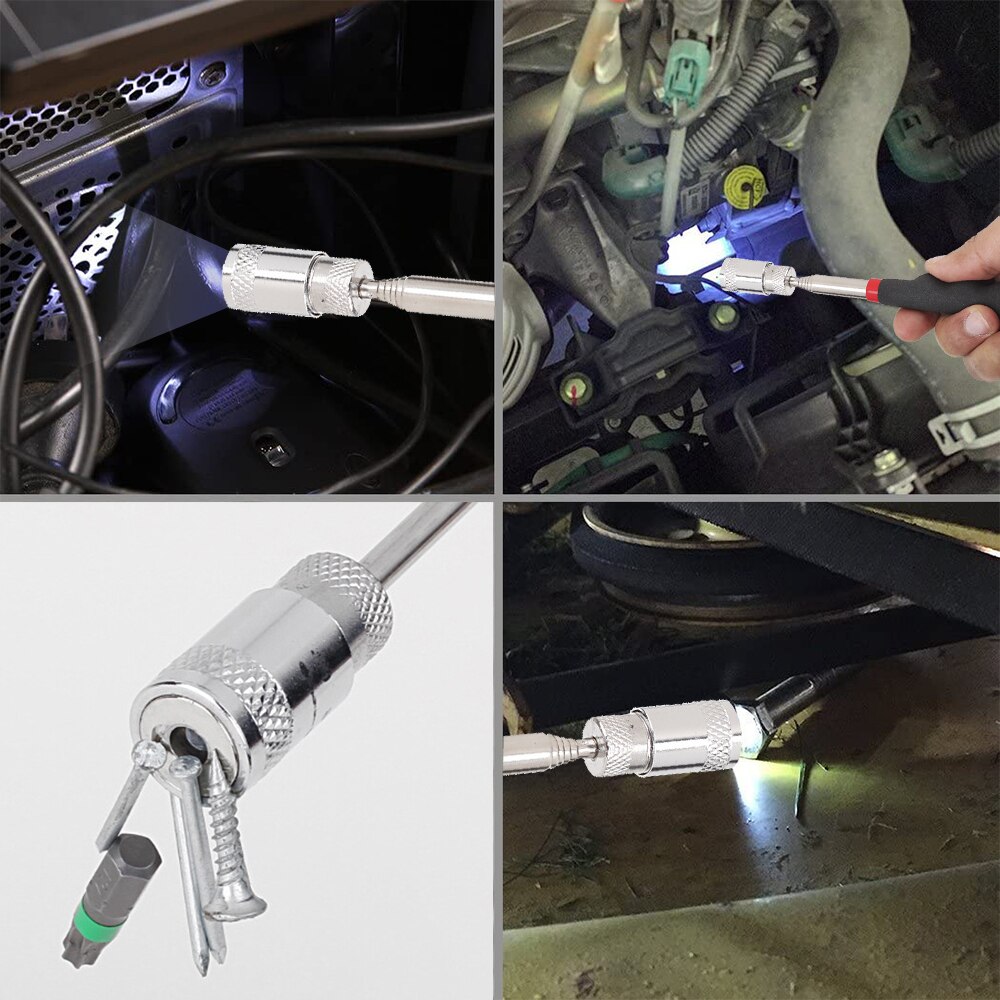 Mini bærbar teleskopisk magnetisk magnet penn plukke opp verktøy uttrekkbar pickup stang pinne for å plukke opp mutter bolt skruer praktisk verktøy