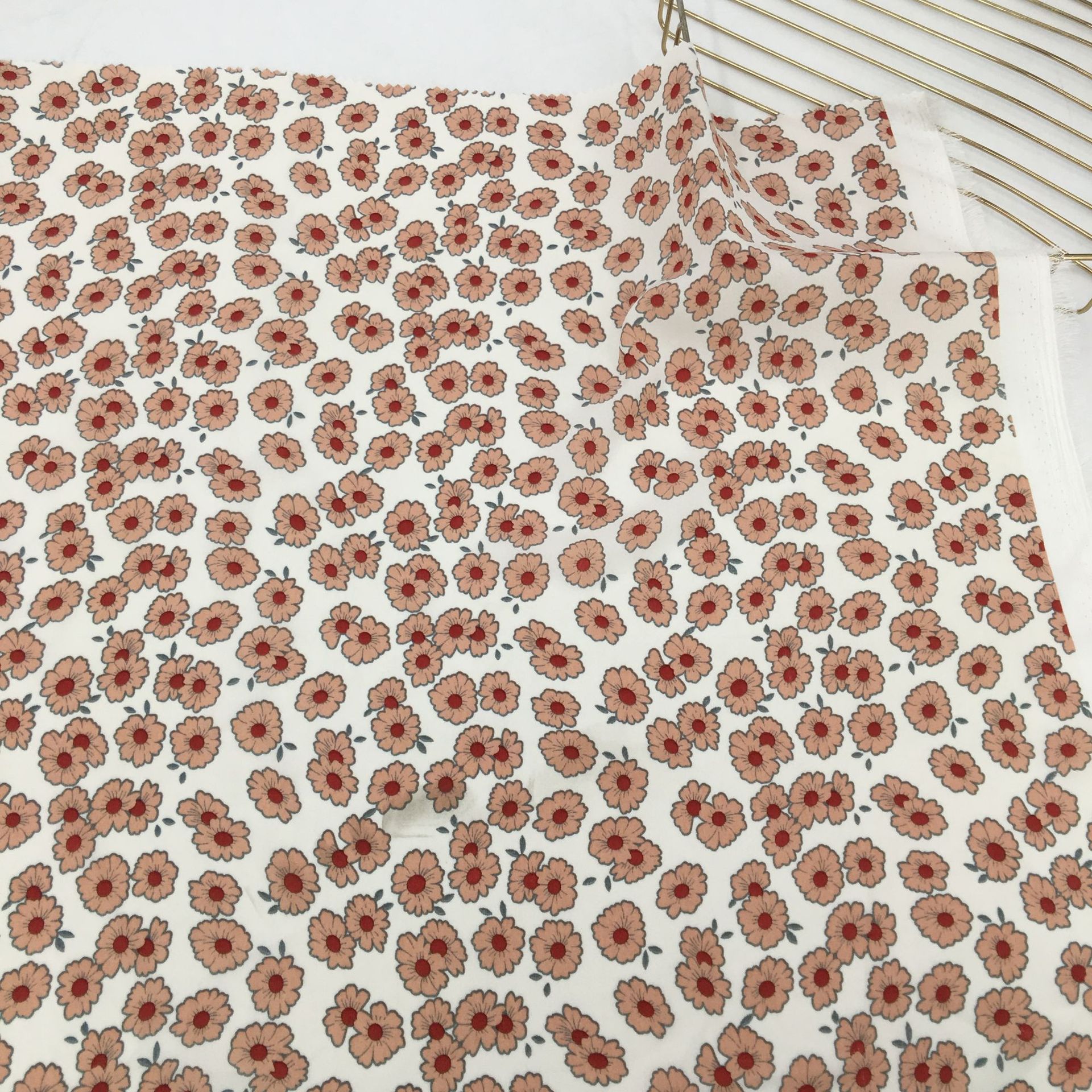 Korea stil blomst trykt chiffon stof materiale til diy sy patchwork blødt chiffon stof materiale til aften kjole nederdel: 4