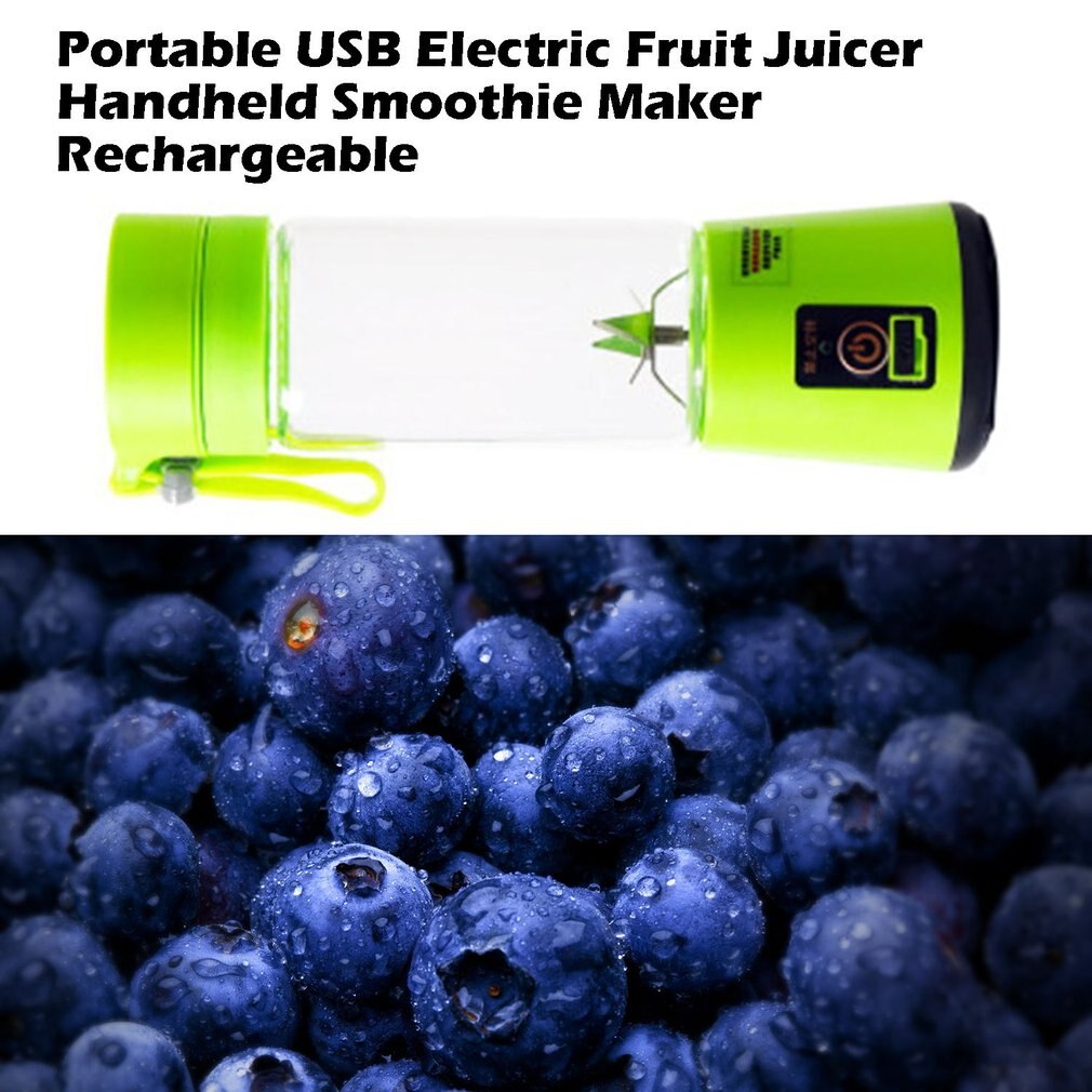 Bærbar størrelse usb elektrisk frugtjuicer håndholdt smoothie maker blender genopladelig mini bærbar juice kop vand