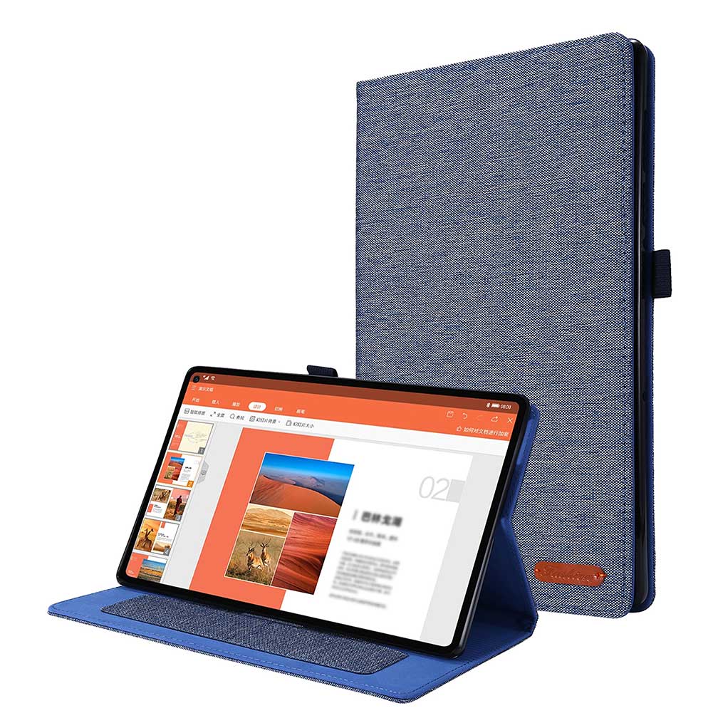 Hoesje voor lenovo tab  m10 fhd plus 10.3 " tb -x606f x606x smart cover leren flipstandaard hoesje voor lenovo tab  m10 fhd plus: Blauw